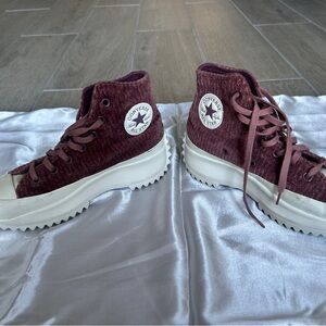 Converse Women's High-Top Sneakers - Maroon and White